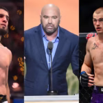 Islam Makhachev Dana White and Ian Machado Garry 1