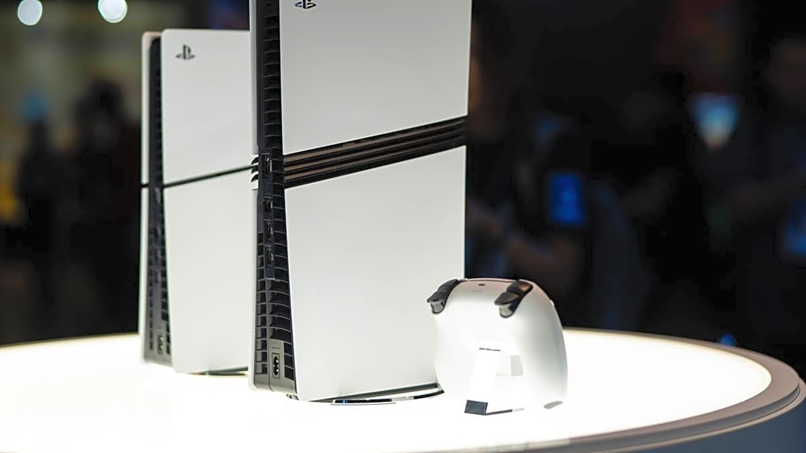 chiba japan september 26 sony playstation 5 pro r and playstation 5 digital edition l video game consoles are displayed during the tokyo game show 2024 at makuhari messe on september 26 2024 in chiba