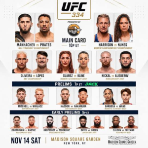 UFC 334: First Fight Revealed for Madison Square Garden Card images 2026 09 03T053942.383