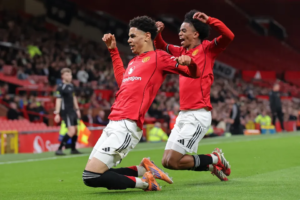 Man United Set to Hand Dual-National Winger Noah Ajayi First Professional Contract noah ajayi manchester united celebrates 1067727517