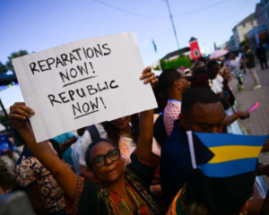 King Charles Faces Reparations Protests Ahead of Commonwealth Summit IMG 6199